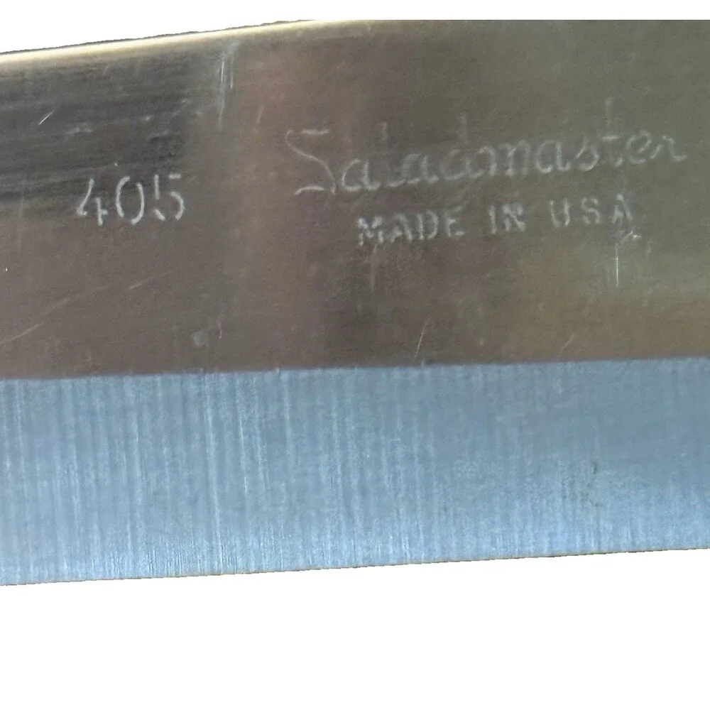 Saladmaster MCM Knife Set #405 Chef Knife & #408 Spatula Stainless Steel USA Vtg